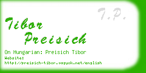 tibor preisich business card